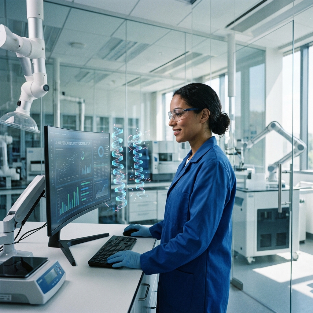 Lab Technician with AI