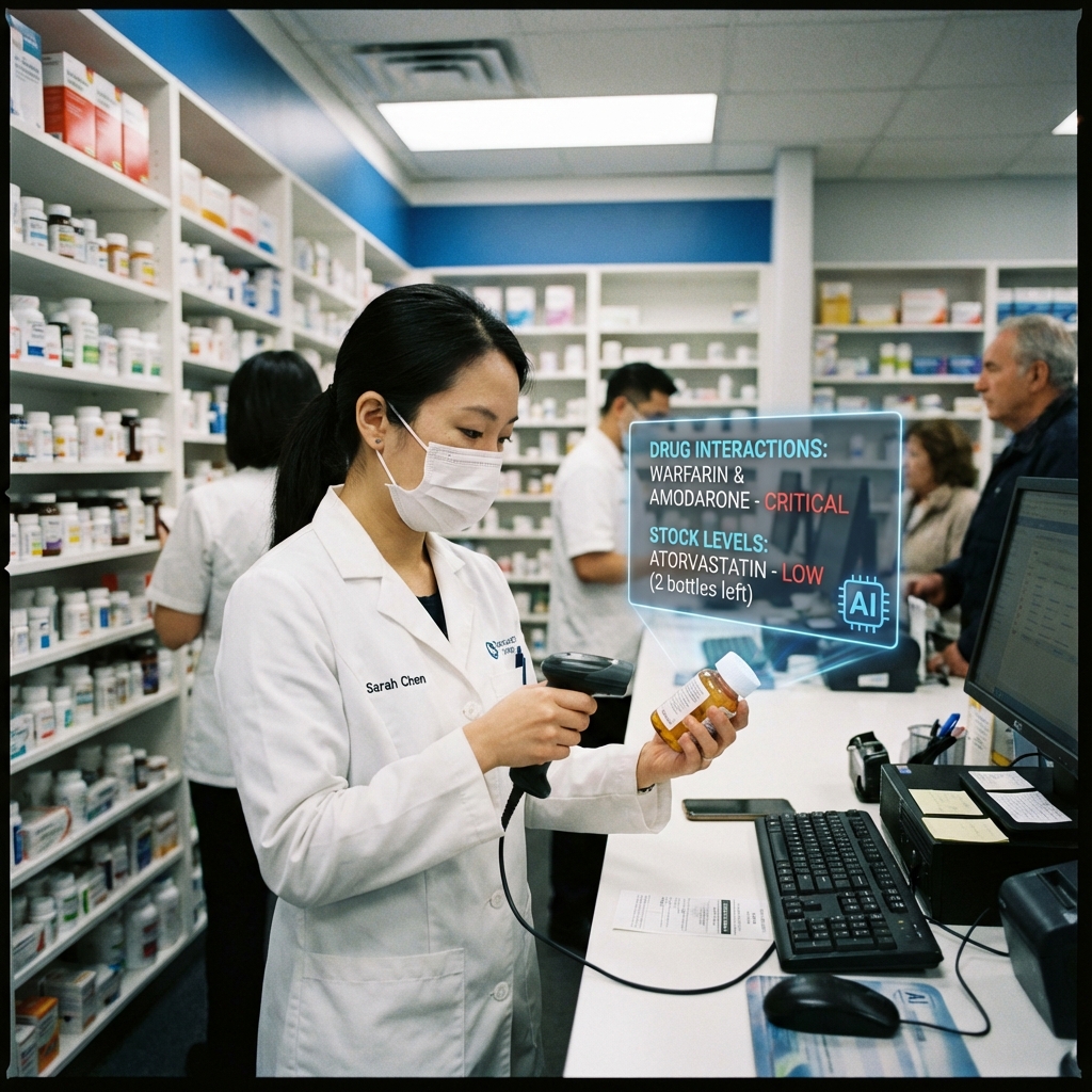 Pharmacist with AI System